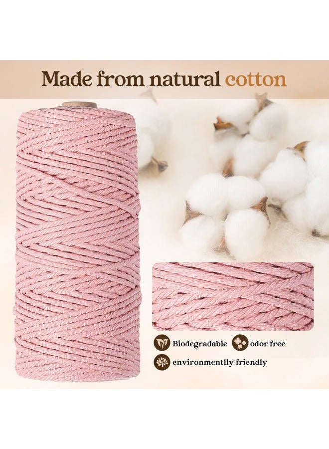 Wesnoy 12 Rolls Macrame Cord, 3 mm x 1308 Yards Natural Cotton Twine, Colored Macrame String, Colorful Cotton Rope for DIY Crafts Knitting, Artworks, Wall Hanging, Plant Hangers (Bright Color) - Image 3