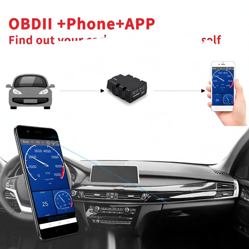 KONNWEI KW902 Mini BT 4.0 Wireless OBD-II Car Auto Diagnostic Scan Tools Car Detector Tester Scanner for IOS Android System - Image 4
