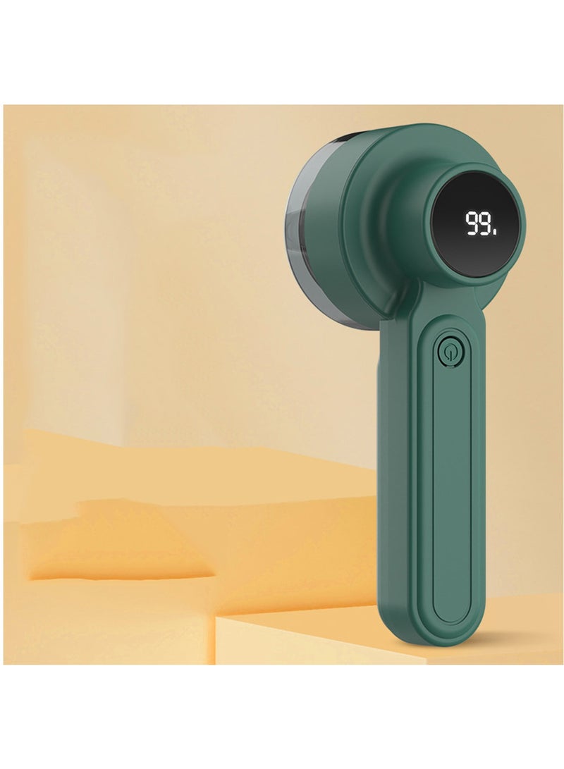 Hihonor Fabric Shaver, Electric Lint Remover Rechargeable, Lint Shaver, Hairball Trimmer, Remove Clothes Fuzz, Lint Balls, Pills, Sweater, Couch, Blanket, Curtain, Wool, Cashmere(Green Colored) - Image 1