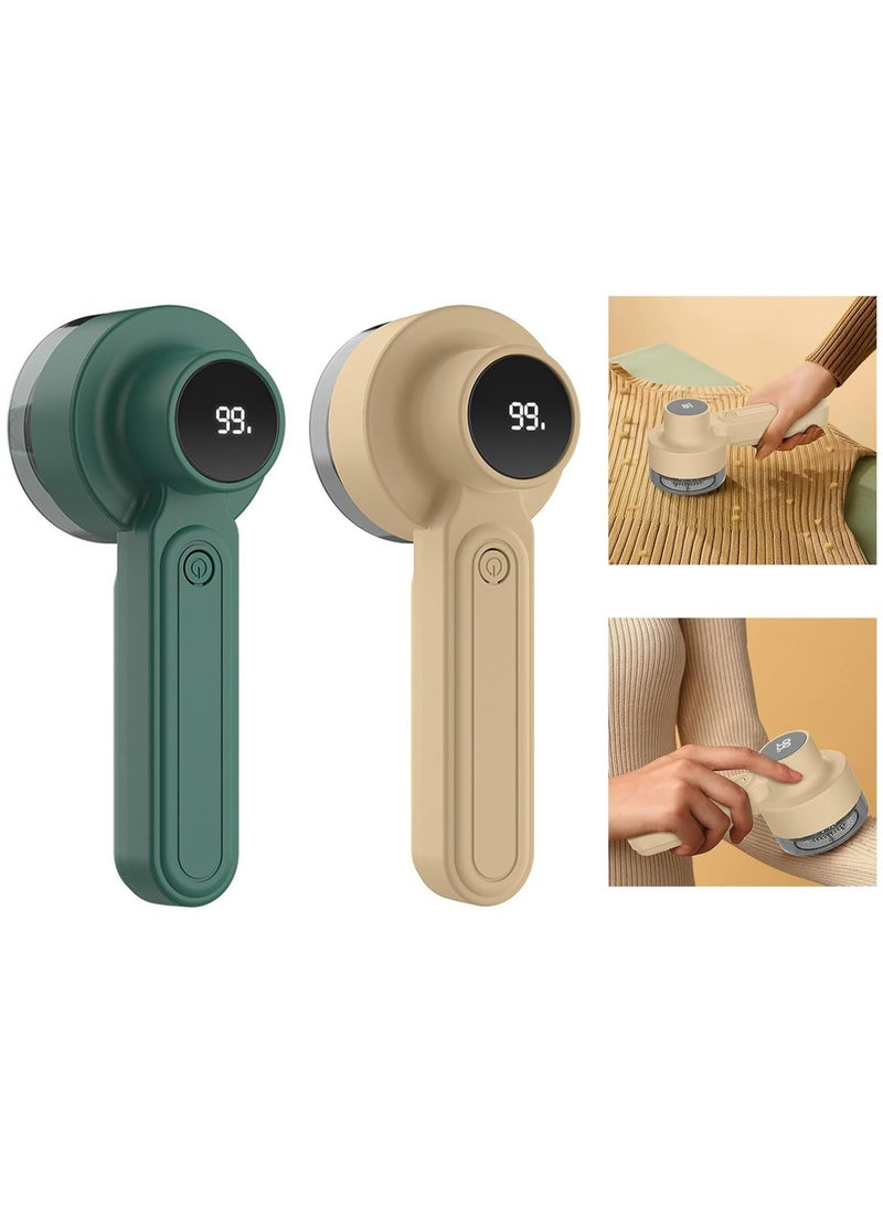 Hihonor Fabric Shaver, Electric Lint Remover Rechargeable, Lint Shaver, Hairball Trimmer, Remove Clothes Fuzz, Lint Balls, Pills, Sweater, Couch, Blanket, Curtain, Wool, Cashmere(Green Colored) - Image 3
