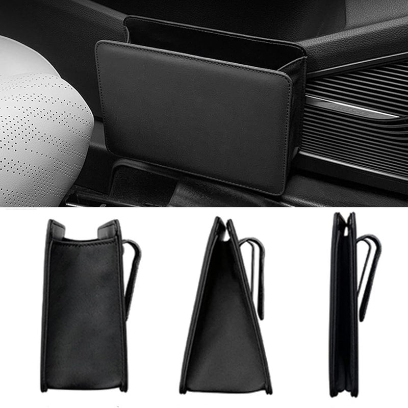 Accmor Leather Car Trash Can with 30 Trash Bags - Image 5