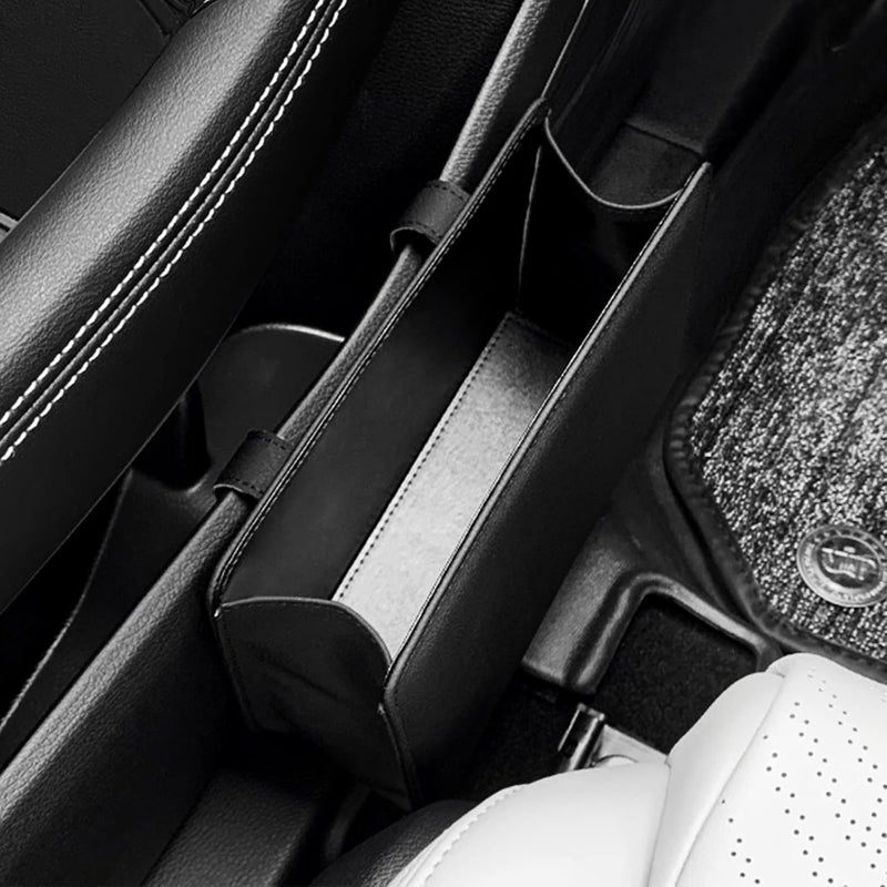 Accmor Leather Car Trash Can with 30 Trash Bags - Image 4