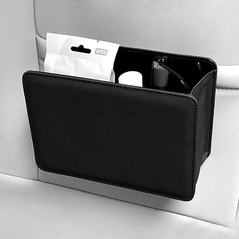 Accmor Leather Car Trash Can with 30 Trash Bags - Image 3