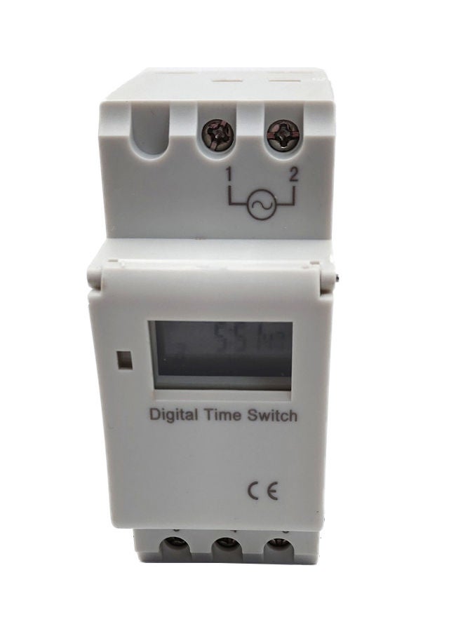 NIBEMINENT Programmable Time Switch Relay Control Digital Timer White 3.39 X 2.56 1.42inch  - Image 1