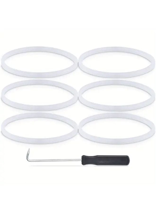 6Pcs White Silicone Blender Seal Gaskets And Hook For Ninja BL770 BL660 - Image 2