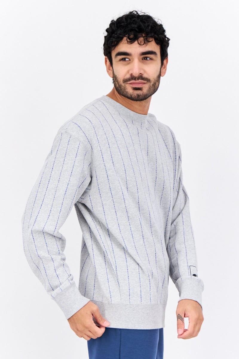 PUMA سويت شيرتات رياضية للرجال من بومّا × سلكت بأكمام طويلة، رمادي فاتح - Image 4