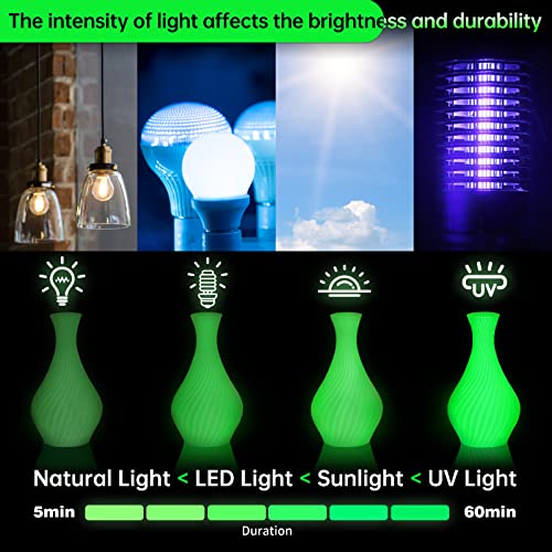 SUNLU Glow in The Dark PLA Filament, Neatly Wound Luminous PLA 3D Printer Filament 1.75mm Dimensional Accuracy +/- 0.02mm, Fit Most FDM 3D Printers, 1kg Spool (2.2lbs), (Green PLA, Glow Green) - Image 3