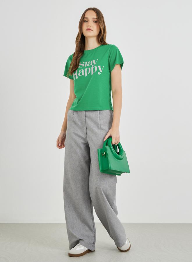 Take Two Slogan Print Short Sleeve T-Shirt - Image 2