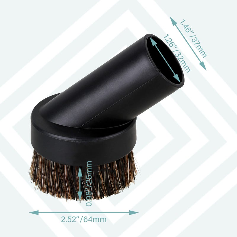 RDEXP Round Dust Brush 25mm Horse Hair 1.25" Vacuum Attachment Replacement,Perfect for Vacuuming Sofas and Baseboards,Use a Rubber Will Help It Fit Better - Image 2