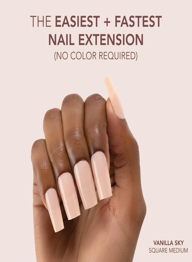 Kiara Sky Cover Gelly Tips | Soak Off Pre-Shaped Soft Gel Nail Extensions | Square Medium - Vanilla Sky - Image 3