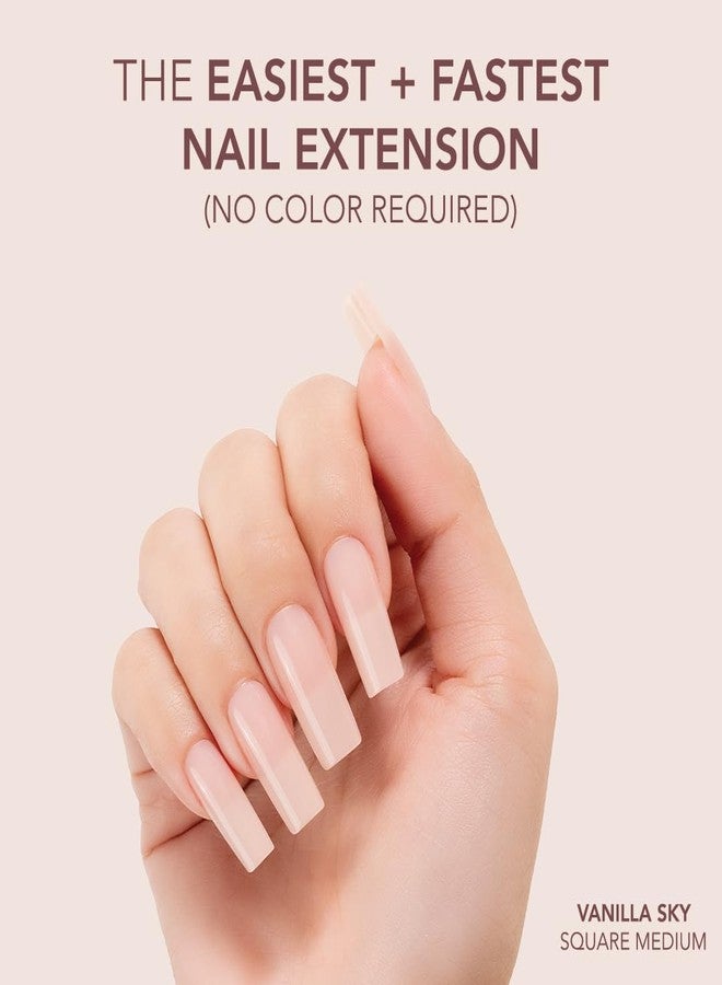 Kiara Sky Cover Gelly Tips | Soak Off Pre-Shaped Soft Gel Nail Extensions | Square Medium - Vanilla Sky - Image 2