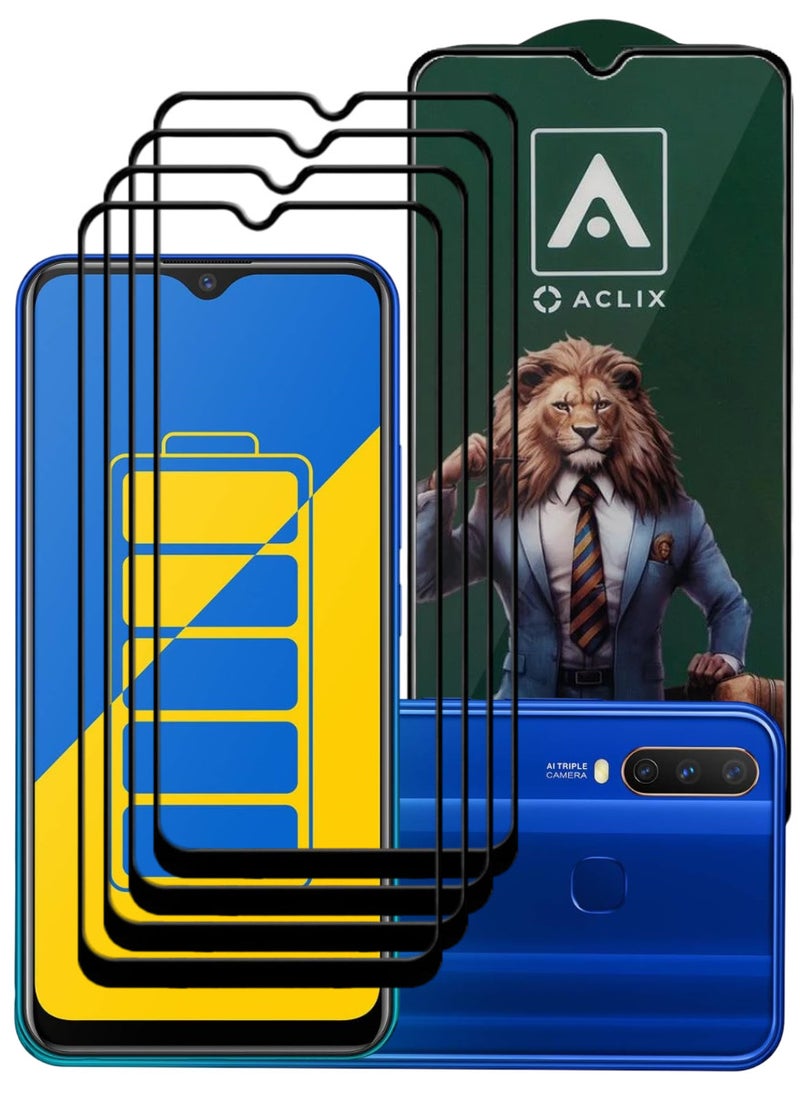 ACLIX 4 Pieces Antistatic ESD Dustproof Premium Quality High Definition Tempered Glass Screen Protector Designed For vivo Y15 - Image 1
