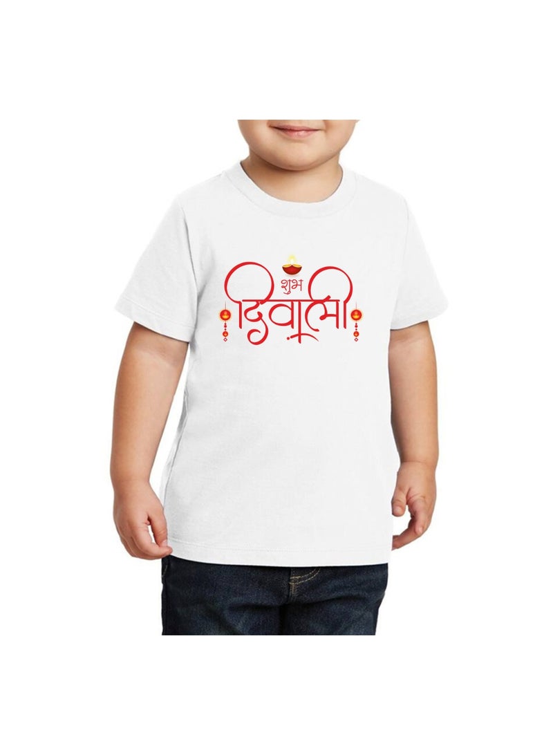 برينت شوب فور مي تي شيرت للأولاد من ديوالي - احتفل بعيد الأضواء مع تي شيرت احتفالي ومريح بأكمام قصيرة للأولاد - مثالي لحفلات ديوالي - Image 1