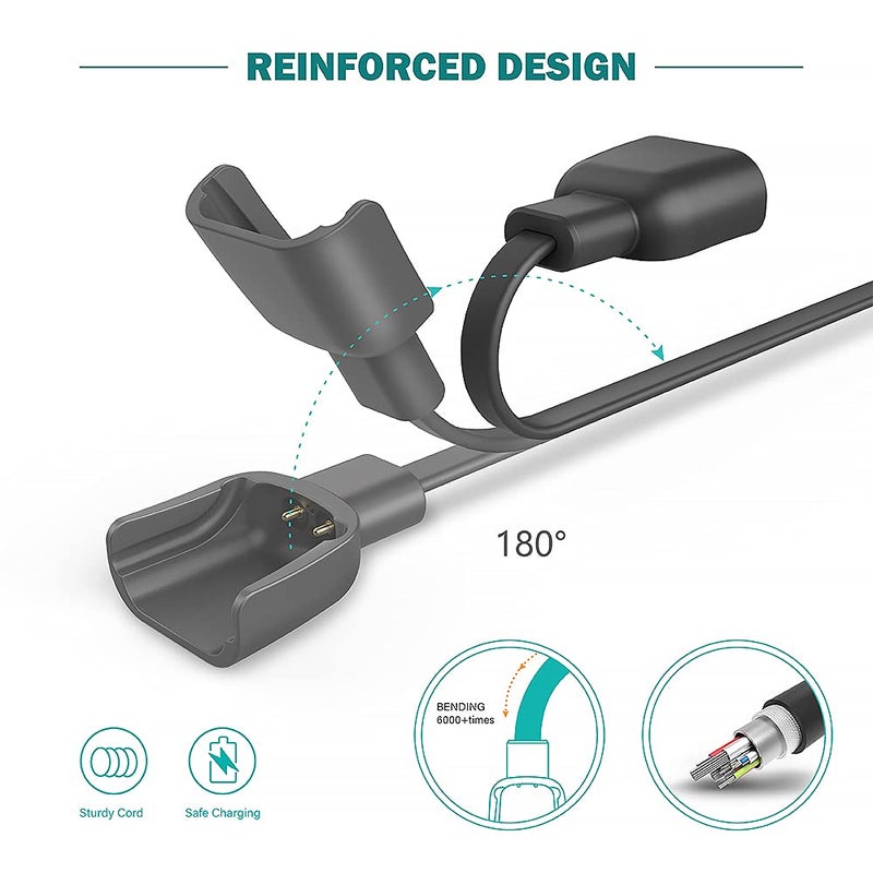 TUSITA [2-Pack Charger Compatible with Bond Touch Bracelet - USB Charging Cable 3.3ft /100cm - Long Distance Connection Bracelets Accessories - Image 3