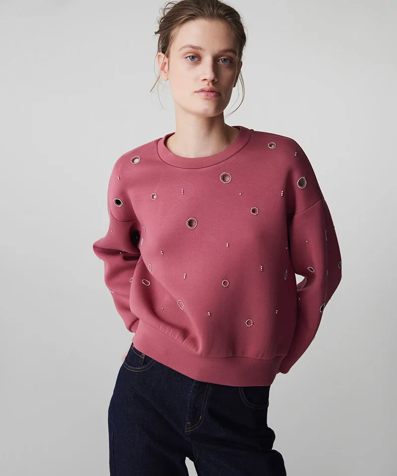 ابيكول Embellished Cutout Sweatshirt