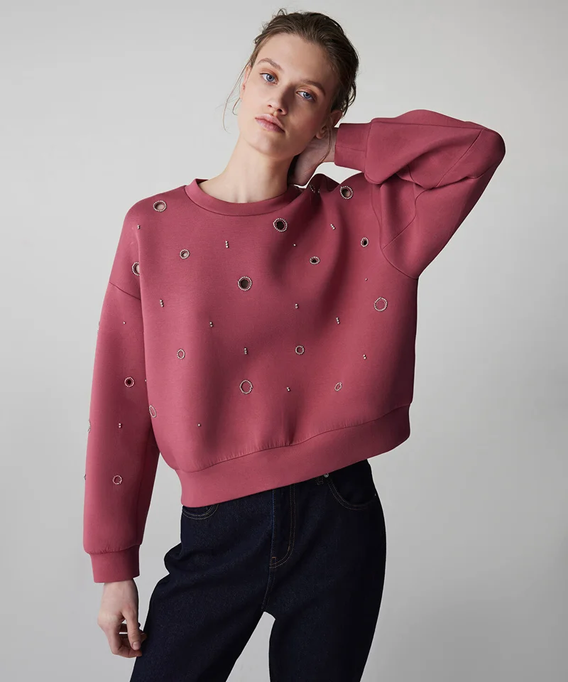 ابيكول Embellished Cutout Sweatshirt