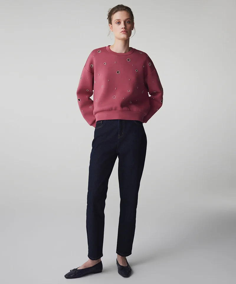 Ipekyol  Embellished Cutout Sweatshirt for Women | Best Price UAE