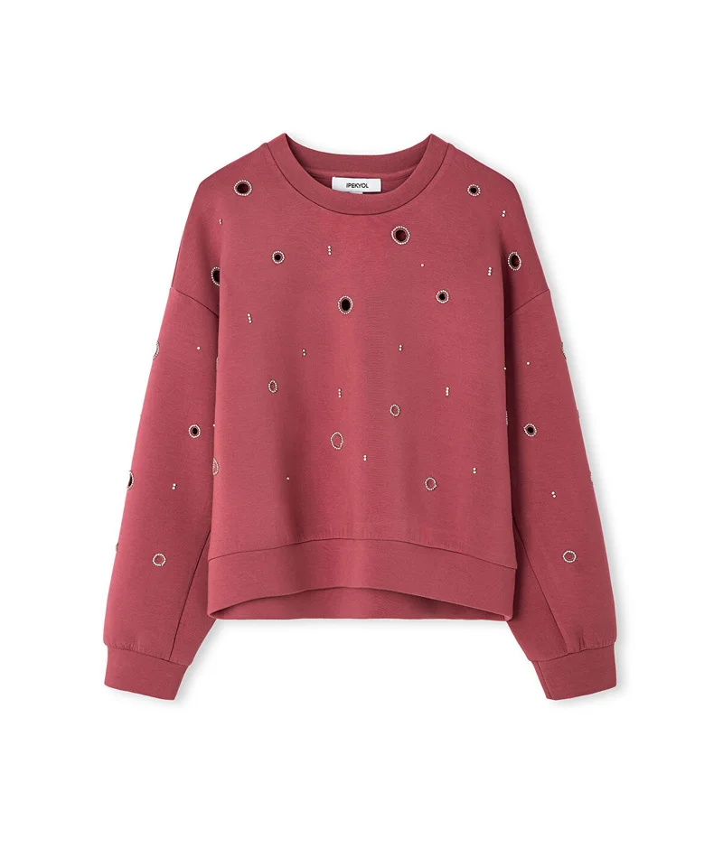 Ipekyol  Embellished Cutout Sweatshirt for Women | Best Price UAE