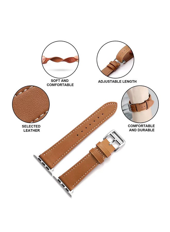 O Ozone Leather Strap for Apple Watch Band 38mm 40mm 41mm Replacement Watch Band Quick Release Buckle Wristband for iWatch Series SE 8 7 6 5 4 3 2 1 Women Men - Dark Brown - Image 3