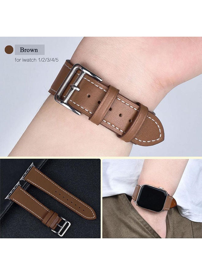 O Ozone Leather Strap for Apple Watch Band 38mm 40mm 41mm Replacement Watch Band Quick Release Buckle Wristband for iWatch Series SE 8 7 6 5 4 3 2 1 Women Men - Dark Brown - Image 4