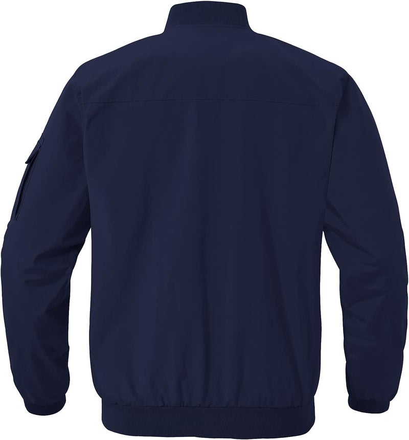 Gopune Men's Windproof Bomber Jacket Lightweight Windbreaker Outdoor Golf Fashion Coat - Image 2