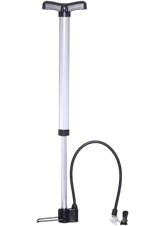Biella Portable Bicycle Air Pump Tire Inflator - Floor Tire Hand Foot Activated Pump for Basketball Football Balloons Toys etc  - Image 4