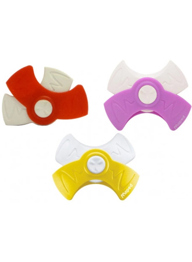 Maped 1-Piece Spin Pencil Eraser Assorted Colours - Image 3