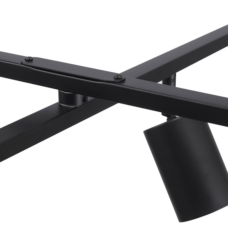 GLOBE Electric 59463 6-Light Track Lighting, Matte Black Finish, Center Swivel Bars, Adjustable Heads, Dimmable, GU10 Base, Modern Industrial Design - Image 5