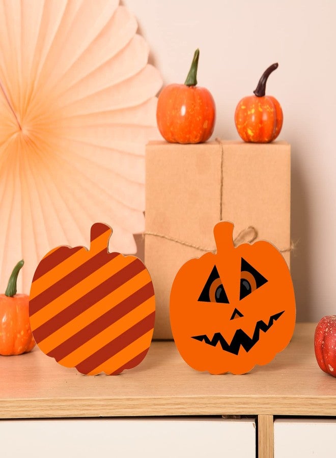 AWIZOM 24 Pcs Fall Wooden Pumpkin Cutouts - Unfinished Thick Wood Pumpkin Shaped Table Signs with Ropes for DIY Craft Autumn Harvest Thanksgiving Halloween Home Tiered Tray Kitchen Decor - Image 5