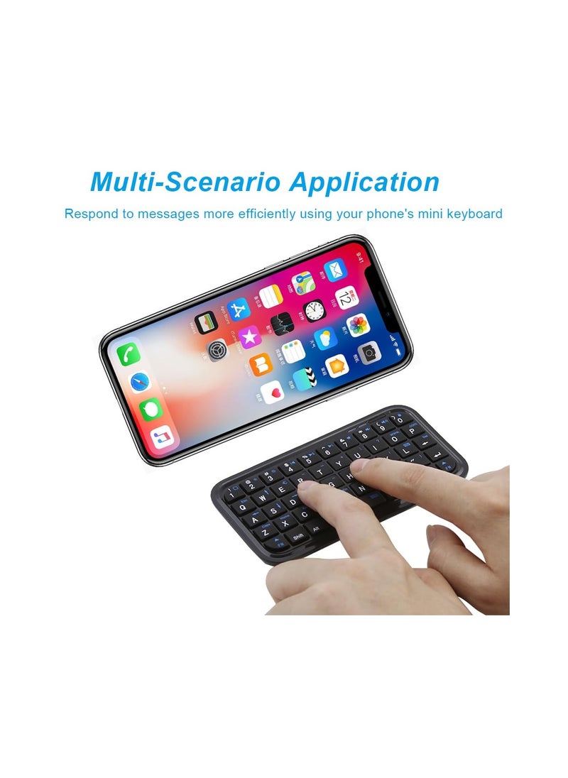 SYOSI - Wireless Keyboard Super Mini, Rechargeable Cordless Bluetooth Keybaord, Silent Compact Small Pocket Travel Keypad, Portable Slim Wireless Keyboard, for Computer Laptop PC Notebook Tablets Smartphones - Image 1