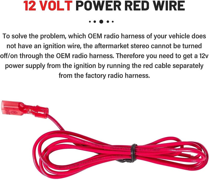 RED WOLF Car Radio Wiring Harness w/Antenna Adapter Compatible with 2002-2008 GM Chevy Silverado Impala GMC Sierra Buick Cadillac Aftermarket Stereo CD Receiver Wire Cable Aerial Connector Plug - Image 4