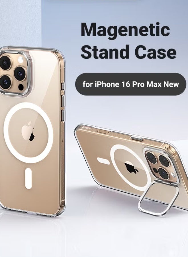 كارنييل حامل عدسة لهاتف iPhone 16 Pro Max مقاس 6.9 بوصة، غطاء حماية مغناطيسي من السقوط بدرجة عسكرية، يدعم الشحن اللاسلكي Magsafe، مقاوم للخدش، مقاوم للصدمات، جراب واقٍ شفاف - Image 1