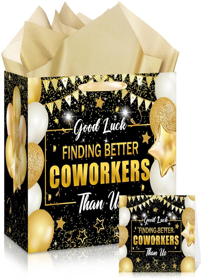 Wayyogh Farewell Going Away Party Decorations,Good Luck Finding Better Coworkers Than Us&We Will Miss You Gift Bags with Wrapping Paper Card for Goodbye,Retirement,Coworker Leaving Party Supplies Decor Gifts - Image 1