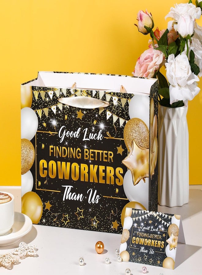 Wayyogh Farewell Going Away Party Decorations,Good Luck Finding Better Coworkers Than Us&We Will Miss You Gift Bags with Wrapping Paper Card for Goodbye,Retirement,Coworker Leaving Party Supplies Decor Gifts - Image 2