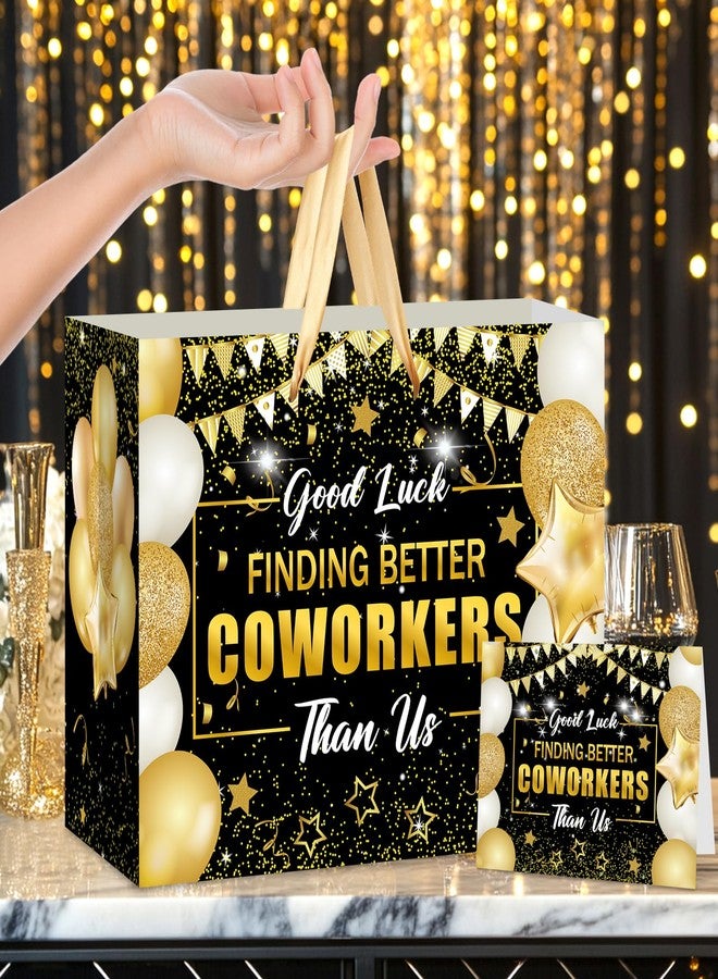 Wayyogh Farewell Going Away Party Decorations,Good Luck Finding Better Coworkers Than Us&We Will Miss You Gift Bags with Wrapping Paper Card for Goodbye,Retirement,Coworker Leaving Party Supplies Decor Gifts - Image 3