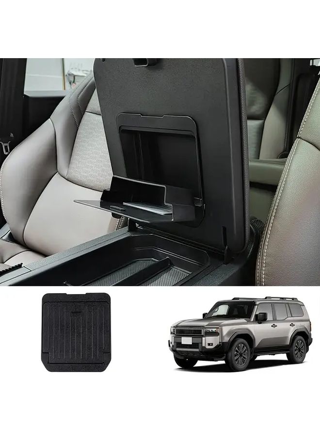 Black ABS Center Console Armrest Box Storage Organizer For Toyota Land Cruiser 250 Prado - Image 4