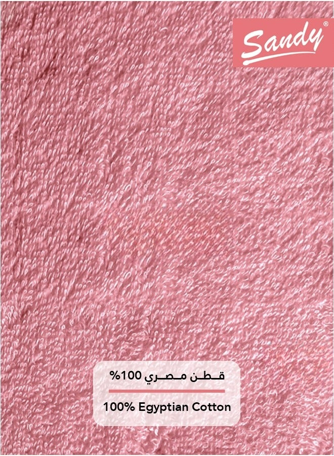 ساندي طقم مناشف شعر فاخرة بجودة الفنادق قطن 100% صنع في مصر - 600 غرام لكل متر مربع، ناعمة وسريعة الجفاف وعالية الامتصاص (4 قطع - 50 × 90 سم), وردي - Image 4