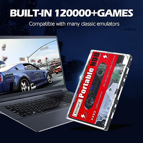 Kinhank 2TB External Hard Drive Builtin 120000 Classic Games Batocera 33 System Retro Game Console Compatible with 70 Emulators Portable HDD Support for LaptopPCLinuxPlugPlay - Image 3