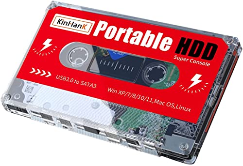 Kinhank 2TB External Hard Drive Builtin 120000 Classic Games Batocera 33 System Retro Game Console Compatible with 70 Emulators Portable HDD Support for LaptopPCLinuxPlugPlay - Image 1