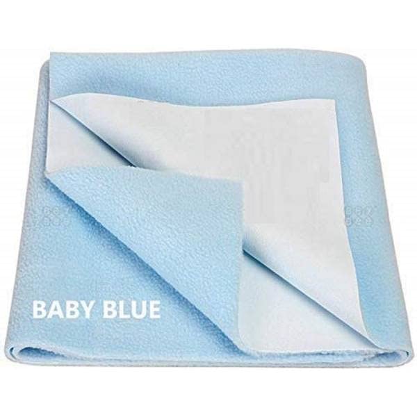 First Trend New Born Baby Quick Dry Sheet Bed Protector/Dry Sheet Waterproof and Reusable Mat-Absorbent Sheets/small- 50x70 cm (Blue) - Image 1