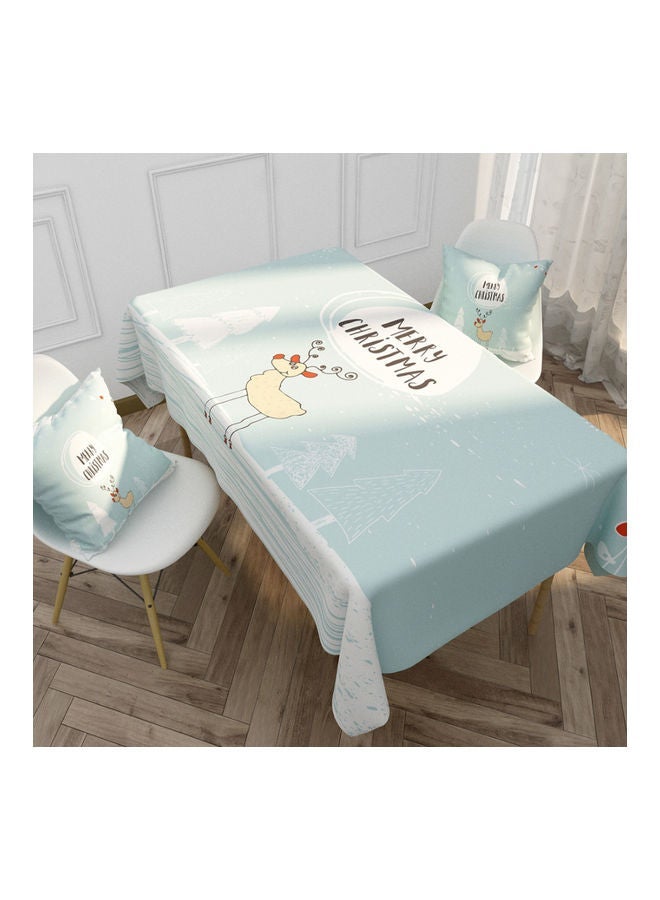 NIBEMINENT Decoration Cotton and Linen Tablecloth Blue/Black/White 140 x 0.1cm