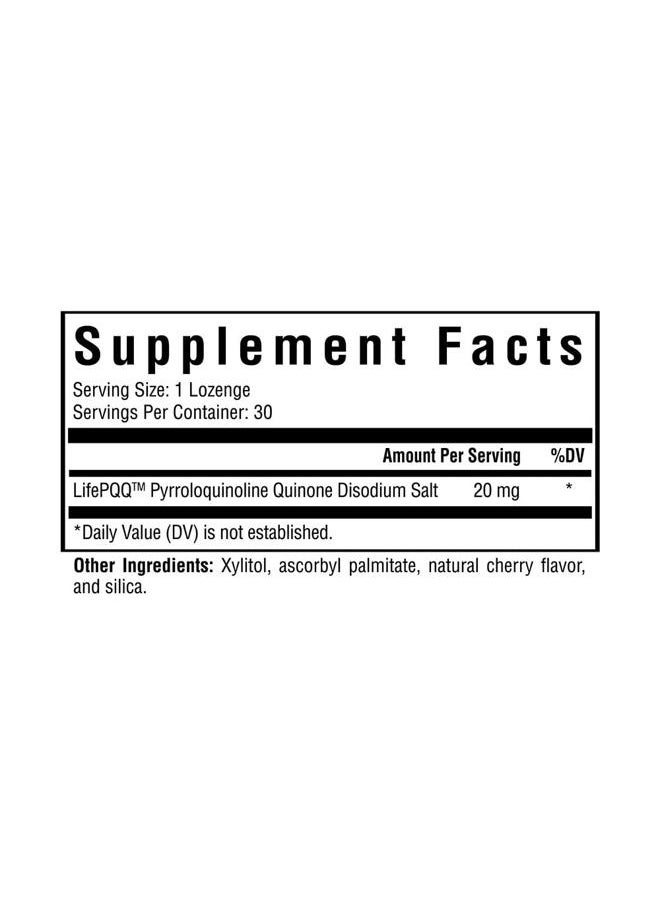 Seeking Health - PQQ, 20 mg Pyrroloquinoline Quinone (PQQ) per Lozenge, Antioxidant-Like Nutrients to Support Healthy Aging and Oxidative Stress, Vegetarian and Vegan (30 lozenges) - Image 1
