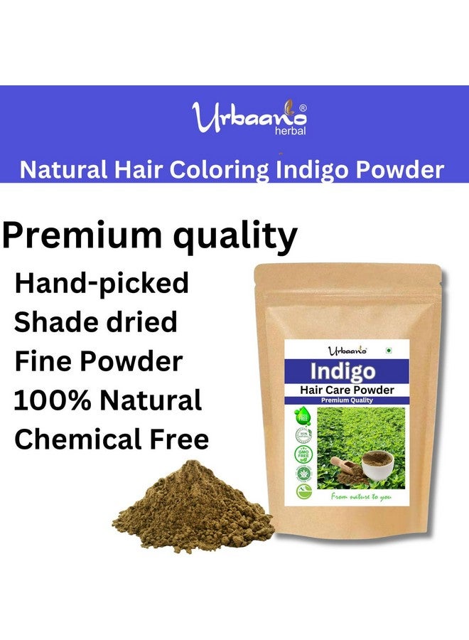 Urbaano herbal Organic Indigo Powder for DIY 100% Natural Hair Colouring, 100% Herbal, Chemical-Free, 100 gm - Image 2