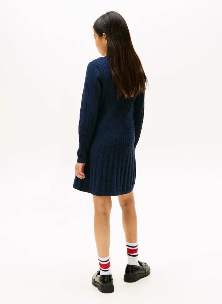 TOMMY HILFIGER Kids Essentials Cable Sweater Dress