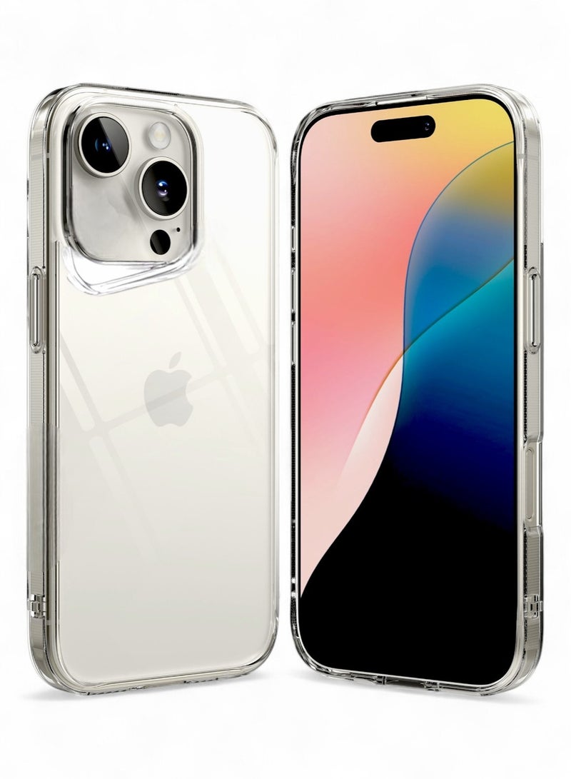 جيرفور جراب موبايل آيفون 14 (iPhone 14) مضاد للصدمات, غطاء حماية مضاد للخدش يدعم الشحن اللاسلكي ماج سيف, مصنوع من البولي يورثين الحراري عالي الجودة - شفاف - Image 1
