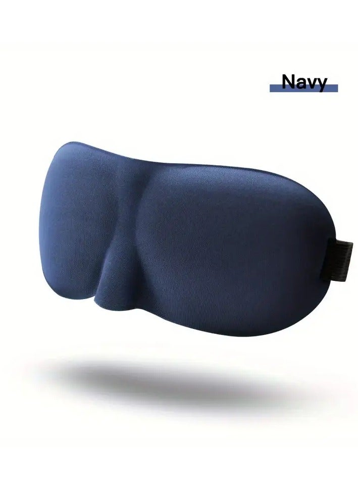 Generic 3d Sleeping Mask Blocking Light Sleep Eye Mask Memory Foam With Earplug Blue - Image 1