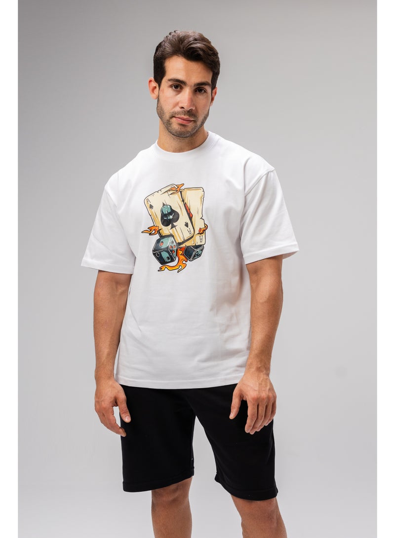 Future Men's Cotton Graphic Print T-shirt - White XXL  - Image 1
