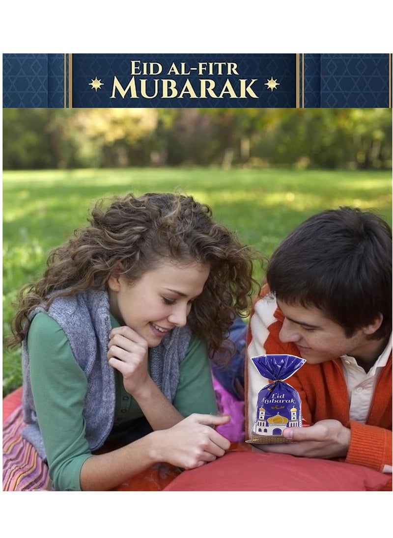 SänHahn Ramadan Kareem Cellophane Treat Candy Bags,  Eid Mubarak Goodie Bags for Kids Gifts with Twist Ties, 4 Styles Party Favors Holiday Snacks Decorations - 50 Pcs  - Image 4