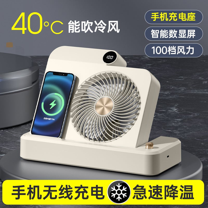 Desktop Circulating Fan Household Usb Charging Large Wind Small Fan Desk Fan Portable Mini Electric Fan - Image 4