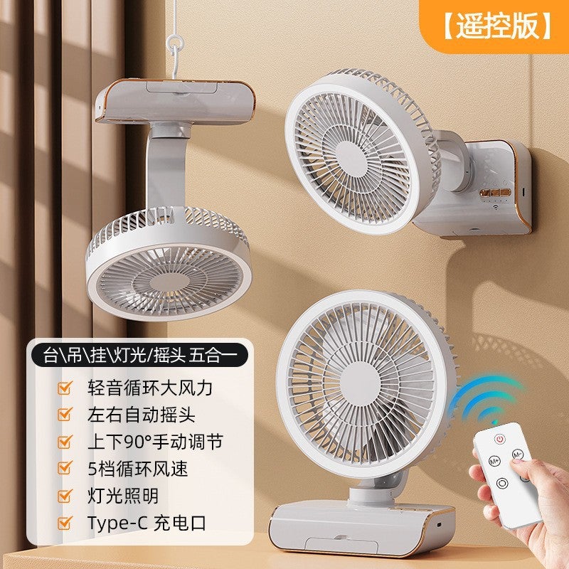 Desktop Circulating Fan Household Usb Charging Large Wind Small Fan Desk Fan Portable Mini Electric Fan - Image 1